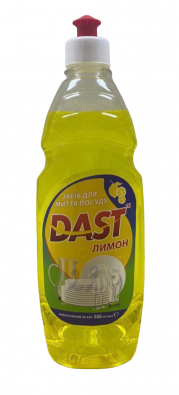 Засіб для миття посуду Лимон ТМ DAST, 500 мл Засіб для миття посуду Лимон ТМ DAST, 500 мл