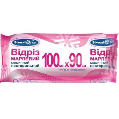 Відріз марлевий медичний нестерильний 100х90 см, "Білосніжка", ролик, тип 17 Відріз марлевий медичний нестерильний 100х90 см, "Білосніжка", ролик, тип 17