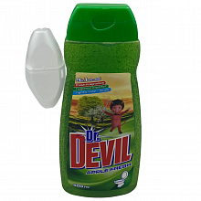 Гель с корзинкой для унитаза Dr.DEVIL 3в1 WC gel Apple, 400 мл Гель с корзинкой для унитаза Dr.DEVIL 3в1 WC gel Apple, 400 мл