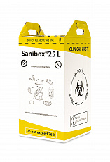 Контейнер-пакет для сбора и утилизации медицинских отходов Sanibox, 25 л Контейнер-пакет для сбора и утилизации медицинских отходов Sanibox, 25 л