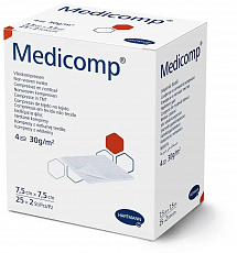 Серветки Medicomp 7.5х7.5 см (25х2 шт./уп.)