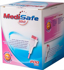 Ланцети одноразові MediSafe Solo, голка 23G з глибиною проникнення 2.0 мм, тип 520 (200 шт./уп.) Ланцети одноразові MediSafe Solo, голка 23G з глибиною проникнення 2.0 мм, тип 520 (200 шт./уп.)