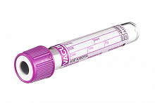 Пробирка VACUETTE PREMIUM с K3E K3EDTA 13x75, 1 мл, лавандовый колпачок - белое кольцо (50 шт./уп.) Пробирка VACUETTE PREMIUM с K3E K3EDTA 13x75, 1 мл, лавандовый колпачок - белое кольцо (50 шт./уп.)