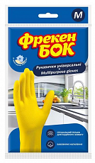 Перчатки резиновые универсальные для мытья посуды Фрекен Бок, М (1 пара.уп.)