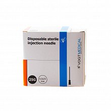 Голки ін'єкційні стерильні 25G (0.5х25 мм) Vogt Medical (100 шт./уп.) Голки ін'єкційні стерильні 25G (0.5х25 мм) Vogt Medical (100 шт./уп.)