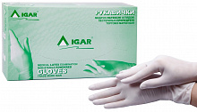 Перчатки латексные нестерильные, опудренные IGAR (100 шт./уп.). Размер: M