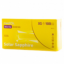 Перчатки нитриловые неопудренные mediOk SOLAR SAPPHIRE, желтые (100 шт./уп.). Размер: XS Перчатки нитриловые неопудренные mediOk SOLAR SAPPHIRE, желтые (100 шт./уп.). Размер: XS