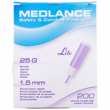 Ланцет безпечний Medlance plus Lite, стерильний, голка 25G із глибиною проникнення 1.5 мм (200 шт./уп.) Ланцет безпечний Medlance plus Lite, стерильний, голка 25G із глибиною проникнення 1.5 мм (200 шт./уп.)