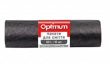 Пакеты для мусора OPTIMUM черные LD, 60х70 см, 60 л (10 шт./уп.)