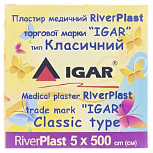Пластырь медицинский RiverPlast на хлопковой основе 5см х 5м, IGAR (6 шт./уп.)