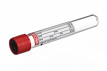 Пробирка VACUETTE с CAT Serum Clot Activator 16x100, 9 мл, красный колпачок - черное кольцо (без резьбы) (50 шт./уп.) Пробирка VACUETTE с CAT Serum Clot Activator 16x100, 9 мл, красный колпачок - черное кольцо (без резьбы) (50 шт./уп.)