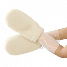 Багаторазові рукавички для парафінотерапії зі штучного хутра, Doily (1 пара/уп.). Колір: крем Багаторазові рукавички для парафінотерапії зі штучного хутра, Doily (1 пара/уп.). Колір: крем