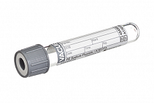 Пробірка VACUETTE з FE Sodium Fluoride / K3EDTA 13x75, 2 мл, сірий ковпачок - біле кільце (50 шт./уп.)