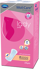 Прокладки урологічні при нетриманні сечі легкого ступеня MoliCare Premium lady pad, 0.5 краплі (28 шт./уп.) Прокладки урологічні при нетриманні сечі легкого ступеня MoliCare Premium lady pad, 0.5 краплі (28 шт./уп.)