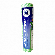 Салфетки Aquasoft Woodpulp сетка 25х30 см, Зеленая волна (30 шт./уп.) Салфетки Aquasoft Woodpulp сетка 25х30 см, Зеленая волна (30 шт./уп.)