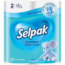 Рушники рулонні білі для кухні SELPAK Comfort (2 шт./уп.)