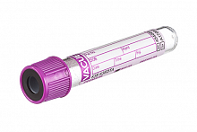 Пробирка VACUETTE PREMIUM с K3E K3EDTA 13x75, 3 мл, лавандовый колпачок - черное кольцо (50 шт./уп.) Пробирка VACUETTE PREMIUM с K3E K3EDTA 13x75, 3 мл, лавандовый колпачок - черное кольцо (50 шт./уп.)
