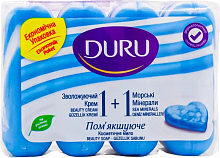 Туалетне мило DURU Морські мінерали та зволожувальний крем, 80 г (4 шт./уп.)