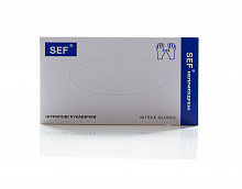 Перчатки нитриловые нестерильные, без пудры, чувствительные (3.0 г), синие, SEF, р. M (100 шт./уп.) Перчатки нитриловые нестерильные, без пудры, чувствительные (3.0 г), синие, SEF, р. M (100 шт./уп.)