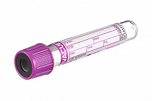 Пробірка VACUETTE PREMIUM з K2E K2EDTA 13x75, 3 мл, лавандовий ковпачок - чорне кільце (50 шт./уп.)
