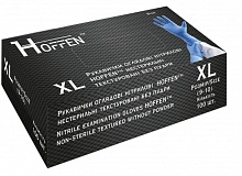 Перчатки нитриловые HOFFEN (HOFF MEDICAL) текстурированные, неопудренные, голубые (100 шт./уп.). Размер: XL Перчатки нитриловые HOFFEN (HOFF MEDICAL) текстурированные, неопудренные, голубые (100 шт./уп.). Размер: XL