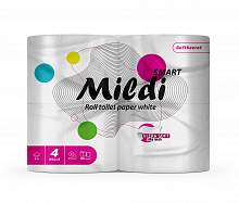 Туалетная бумага Mildi Smart целлюлозная, 2-слойная (4 шт./уп.)