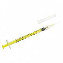 Шприц инсулиновый U-100, 1 мл, со съемной иглой 27G (0.4х13 мм), 200 шт./уп., ALEXPHARM