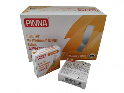 Пластир на тканинній основі білий хірургічний PinnaRoll 1.25см х 5м (24 шт./уп.) Пластир на тканинній основі білий хірургічний PinnaRoll 1.25см х 5м (24 шт./уп.)