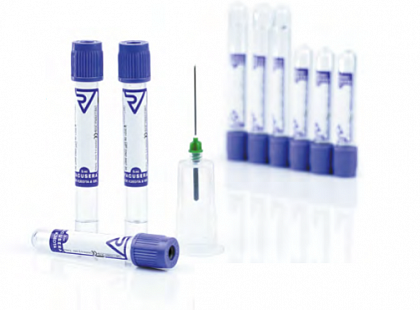 Вакуумная пробирка VACUSERA, 2 мл, К2 ЭДТА, с сиреневой крышкой, стерильная (100 шт./уп.) Вакуумная пробирка VACUSERA, 2 мл, К2 ЭДТА, с сиреневой крышкой, стерильная (100 шт./уп.)