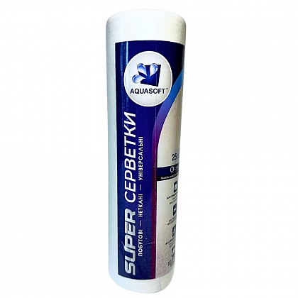 Серветки Aquasoft гладкі в рулоні, 25х30 см (30 шт./уп.) Серветки Aquasoft гладкі в рулоні, 25х30 см (30 шт./уп.)