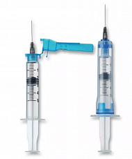 Шприц с защитным чехлом 20 мл, игла 21G (0.8х40 мм) VM (50 шт./уп.)
