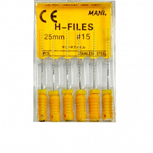 Н-files (Х-Файли) для вирівнювання та очищення кореневого каналу №15 (6 шт./уп.), Mani