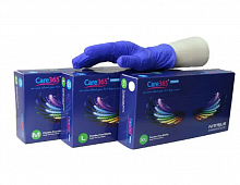 Перчатки нитриловые кобальт (Cobalt) Care365 (100 шт./уп.). Размер: XL