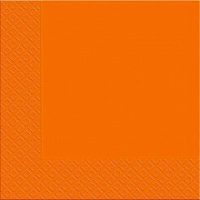 Серветки банкетні 3-шарові помаранчеві, 33х33 см Марго (18 шт./уп.)