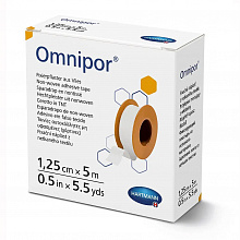 Пластир фіксуючий з нетканого матеріалу Omnipor, 1.25см х 5м