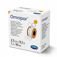 Пластир фіксуючий з нетканого матеріалу Omnipor, 2.5см х 9.2м Пластир фіксуючий з нетканого матеріалу Omnipor, 2.5см х 9.2м