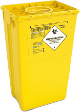 EVO контейнер для утилізації медичних відходів з кришкою DUO, 60 л. Колір: жовтий