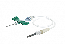 Набор для взятия крови SAFETY + люэр-адаптер 21Gх3/4", длина катетера 7 1/2" (19 см), стерильный, без латекса (50 шт./уп.)
