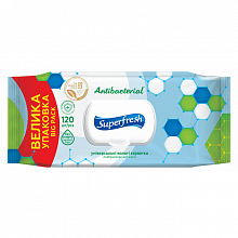Вологі серветки Superfresh Antibacterial (120 шт./уп.)