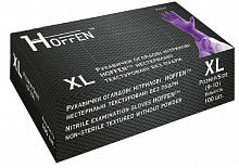 Перчатки нитриловые HOFFEN (HOFF MEDICAL) текстур., неопудренные, фиолетовые (100 шт./уп.). Размер: XL Перчатки нитриловые HOFFEN (HOFF MEDICAL) текстур., неопудренные, фиолетовые (100 шт./уп.). Размер: XL
