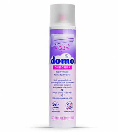 Антибактеріальний очищувач побутових кондиціонерів (аерозоль) Domo, 320 мл Антибактеріальний очищувач побутових кондиціонерів (аерозоль) Domo, 320 мл