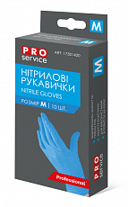 Рукавички нітрилові сині PRO service, M (10 шт./уп.)