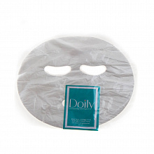 Маска-салфетка косметологическая для лица, из полиэтилена Doily (50 шт./уп.). Цвет: прозрачный