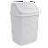 Пластиковое ведро для мусора с поворотной крышкой, белое, 18 л (ВП-18)