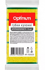 Губки кухонні крупнопористі OPTIMUM 90х60х30 мм (5 шт./уп.)