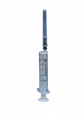 Шприц ін'єкційний 2-компонентний 5 мл, Luer Slip, голка 22G (0.7 х 40 мм), ALEXPHARM (1 шт.)