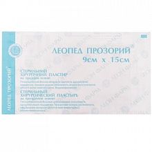Пластир (пластирна пов'язка) Леопед 9х15 см - стерильний, прозорий, водостійкий (25 шт./уп.) Пластир (пластирна пов'язка) Леопед 9х15 см - стерильний, прозорий, водостійкий (25 шт./уп.)