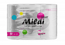 Туалетная бумага Mildi Smart целлюлозная, 2-слойная (12 шт./уп.)
