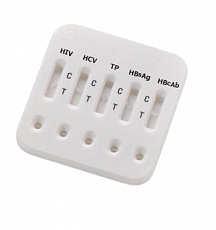 Комбінований тест PROFICHECK на 5 інфекцій: ВІЛ (HIV), гепатиту С (HCV), гепатиту В (HBsAg), гепатиту В (HBcAb), сифілісу (Syphilis) Комбінований тест PROFICHECK на 5 інфекцій: ВІЛ (HIV), гепатиту С (HCV), гепатиту В (HBsAg), гепатиту В (HBcAb), сифілісу (Syphilis)