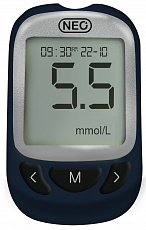 Система контроля уровня глюкозы в крови Neo (глюкометр). Цвет: синий